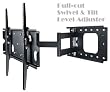 Allcam PLB109M universale TV staffa a parete (ritiro, rotazione, inclinazione) per 37-50 pollici LCD / LED / Plasma in Black