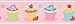 Fun4Walls BO05466 BO05466 Cupcake Peel and Stick Border