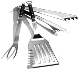 Strathwood Forged Stainless Steel and Bakelite 3-Piece BBQ Tool Set