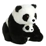 Aurora Plush 12" Mom and Baby Panda
