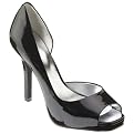 Women's Mossimo® Vernice Peep-Toe Pumps - Black Patent