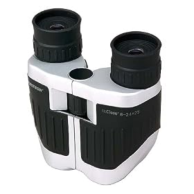 Click here to buy Celestron UpClose 8 to 24x25 Compact Porro Prism Binoculars (Silver Black) by Celestron.