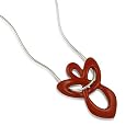 Red Jasper Angel on Sterling Silver Snake Chain