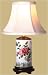 Asian Accent - 15" Fine Hand Painted Chinese White Floral Porcelain Brush Pot Oriental Office Lamp