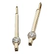 14K Yellow Gold Stylish Diamond Solitaire Earrings