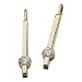 1/2 Ct.T.W. Round Cut Diamonds, 14Kt. Yellow Gold. Stylish Diamond Solitaire Earrings