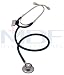 Handcrafted in the MDF artisan tradition by master craftsmen since 1971. The lightweight MDF Dual-Head Stethoscope combines Diaphragm and Bell flexibility with a full rotation Acoustic Valve Stem to provide sensitive acoustics and professional performance at an affordable price.: :Chestpiece: Lightweight Diaphragm and Bell Chestpiece and full rotation Acoustic Valve Stem are constructed of anodized aluminum and balc enamel-plated brass, respectively. The Bell side detects low frequency sounds with built-in, non-chill Bell Insert Ring for patient comfort. The Diaphragm side is fitted with an Ultra-Thin Fiber Diaphragm for detecting high frequency sounds. The Dual-Head Chestpiece enables users to auscultate a wide range of cardiovascular and respiratory acoustic frequencies. :AccuFit Headset: Adjustable headset crafted from black enamel-plated brass is equipped with ComfortSeal Eartips to provide medical professionals with an anatomic fit for extended usage comfort and superior acoustic transmission.: :Acoustic Tubing: Single Acoustic Tube in the Y-configuration is constructed of non-cracking, non-sticking high-density latex-free PVC. :Accessories: Additional (2) ComfortSeal Eartips, (1) ultra-sensitive Diaphragm and (1) ID tag. Color: BlackOut (All Black)