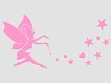 Produkt-Bild: Elfen Wandtattoo Fee Wandsticker Motiv 4 (30cm)-dunkelrot_30