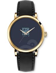 SPRAWL Aanalog Fashion Series Gold Ladies Watches of Genuine Black Leather Strap,Unique Wrist Watch for Women Girls Designed with Design is just making things line up