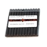 Doctored Locks Fusion Adhesive Sticks for Hair Extension Installation 12 Pack Brown