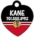 Chicago Blackhawk Pet Id Tag for Dogs & Cats Personalized w/ Name & Number