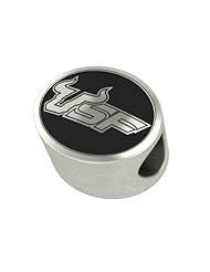 University of South Florida Bead Fits Most Pandora Style Bracelets Including Pandora, Chamilia, Biagi, Zable, Troll and More. High Quality Bead in Stock for Immediate Shipping