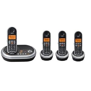 Vtech Mi6861 & Mi6820 Quad Cordless Phone System Bundle Package With digital answering machine