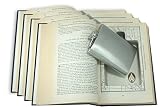 SneakyBooks Recycled Hollow Hidden Flask Book Diversion Safe, Pack of 4 (Flask Included)