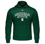 NCAA Men's Michigan State Spartans Armour Fleece Hoody By Under Armour (Forest Green, Large)