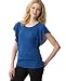 Calvin Klein Flutter-Sleeve Slub Jersey Top