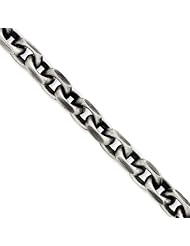 8.6mm, Sterling Silver, Antiqued Cable Chain, 20 inch