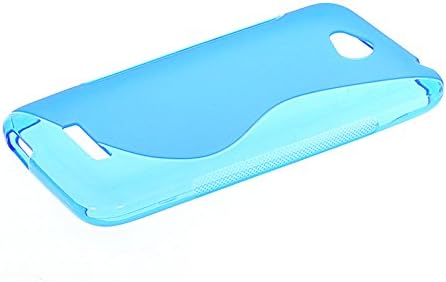 MOONCASE S-Line Flexible Soft Gel Tpu Silicone Skin Back Case Cover For HTC Desire 616 D616W Blue