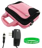 Dell Inspiron Mini 10 IM10-USE008AM Mobile Broadband 10.1-Inch Deluxe Netbook Carrying Case with AC Power Adapter Charger - Pink