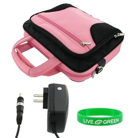 HP Mini 1137NR 10.1 Inch Deluxe Netbook Carrying Case with AC Power Adapter Charger Pink HP Mini 1137NR 10.1-Inch Deluxe Netbook Carrying Case with AC Power Adapter Charger - Pink