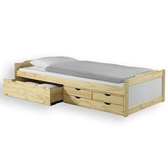 Funktionsbett Kojenbett Schubladenbett ANDREA natur
