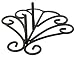 Sea Shell Metal Garden Size Flag Holder