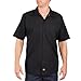 Dickies Occupational Workwear LS535BK Polyester/ Cotton Men's Short Sleeve Industrial Work Shirt, Black