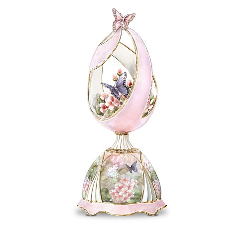 Lena Liu Silken Wings Butterfly Art Musical Egg by The Bradford Exchange