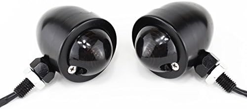 YEDI 13156348 Free shipping 2pcs Motorcycle Black Bulb Turn Signals Lights Indicators For Harley Cafe Racer M029
