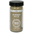 Morton & Bassett Organic Rubbed Sage, 1.2-Ounce Jars (Pack of 3)