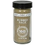 Morton & Bassett Organic Rubbed Sage, 1.3-Ounce Jars (Pack of 3)