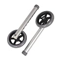 Cosco Ability Care 5" Fixed Wheel for Standard Walker with 1" Extension Tube, Silver