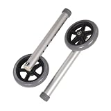Cosco Ability Care 5 Fixed Wheel for Standard Walker with 1 Extension Tube, Silver