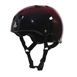 Triple 8 Brainsaver Glossy Helmet with Standard Liner (Red/Black Fade, Large)