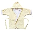 American Terry Co. Two-Tone Hooded Organic Cover-Up - Natural/Soft White-S (Age 4-6)
