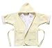 American Terry Co. Two-Tone Hooded Organic Cover-Up - Natural/Soft White-S (Age 4-6)