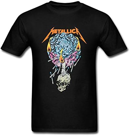 Liwon Mens Metallica Frantic Skull 100% Cotton T Shirt Black XXXL