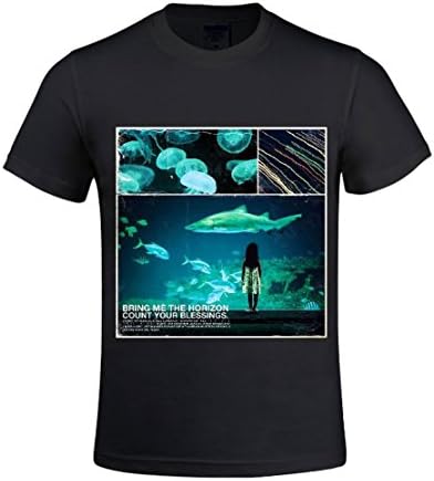 WMSS Bring Me the Horizon Count Your Blessings Men Shirt Round Neck 100 Cotton BlackLarge