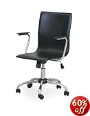 C-311 BK 合皮(PVC)張りチェアー ブラック/ロッキング機構付 幅 57 × 奥行 59 × 高さ 85~93 座高 41~49 cm