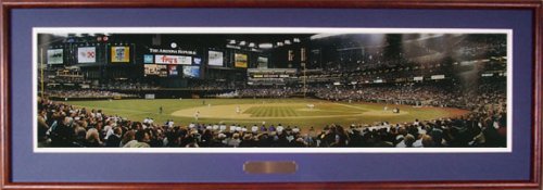 Buy MLB Arizona Diamondbacks Chase Field Stadium, First Pitch Panoramic Print Deluxe Frame by Rob Arra