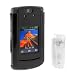 Motorola RAZR2 V9 Solid Black Snap-On Crystal Cover Case with Belt Clip