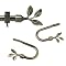 Casual Home Leaf Antique Brass Drapery Hardware