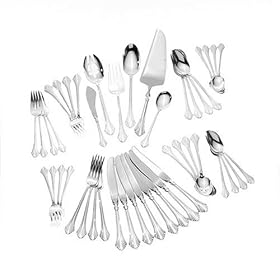 Wallace French Regency 46 Piece Sterling Silver Flatware Set, Service for 8 by Wallace