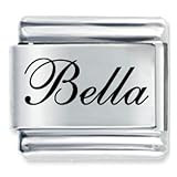 Name Bella Italian Charms Bracelet Link