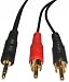 Cabling4Less 5m 3.5mm Stereo Plug - 2 x RCA Plugs (Left + Right)  Leads - Black
