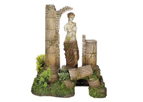 Aquarium Dekoration Aqua Ornaments \"ANTIKE S&Auml;ULEN & B&Uuml;STE\" mit Pflanzen; L24,5 Preisvergleich