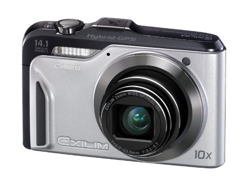 Casio Exilim EX-H20G GPS-Digitalkamera (14 Megapixel, 10-fach opt, Zoom, 7,6 cm (3 Zoll) Display, bildstabilisiert) silber