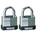 Master Lock 1807T Laminated Steel Padlocks, 1-1/8-Inch, 2-Pack