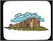 Decorated Mouse Pad with dwelling, architectural, Israel, Palistine, 