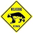 WOLVERINE CROSSING mannal carnivorous sign